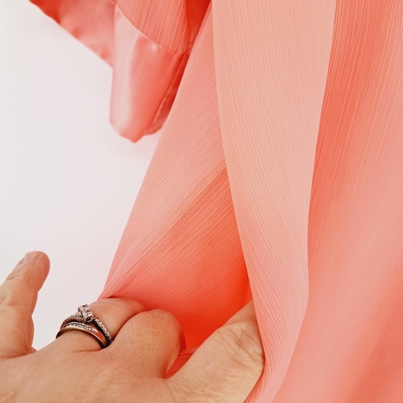 Victoria's Secret 1980's Vintage Gold Label Coral Wrap Cover Up Robe - Picture 5 of 10